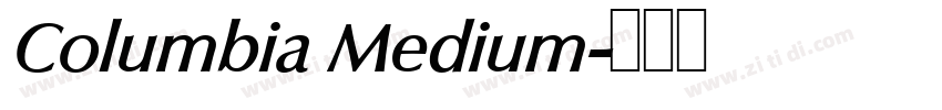 Columbia Medium字体转换